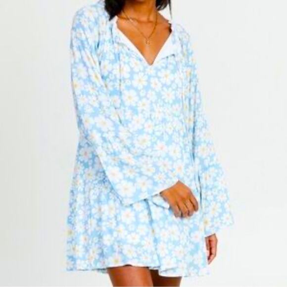 Altar State size Large Floral Blue and White womans dress Dress - Picture 1 of 12